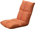ELEFOCUS Folding Sofa Chair Folding Floor Chair 5 Levels Adjustable Detachable and Washable Lazy Chair for Bay Window Living Room(OrangeSmall)