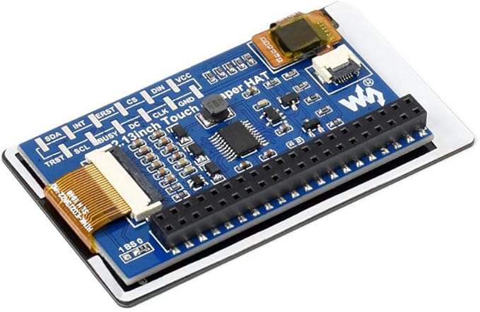 2.13inch Touch E-Paper E-Ink Display Module HAT for Raspberry Pi 250×122 Pixels Black/White Two Color SPI Interface Support Partial Refresh 5-Point Touch