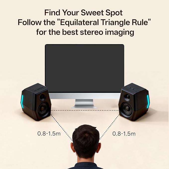 Sanyun SW209 36W Immersive Gaming Speakers with DSP 3 Sound Modes 24bit USB DAC &amp Bluetooth 5.2 2.0 RGB PC Multimedia Speakers for Desktop Monitor Laptop (Game/Movie/Music Black)
