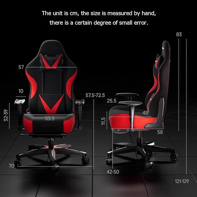 Ergonomic Gaming Chair Comfortable and Breathable Office Chair Height Adjustable Computer Chair with Footstool(with Foot Rest)