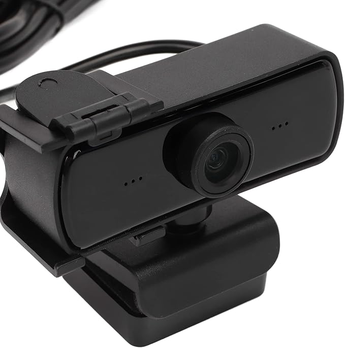 2K 1080p HD Web Camera with Microphone Driver Effortless Auto Focus for Online Teaching Video Conferencing and More