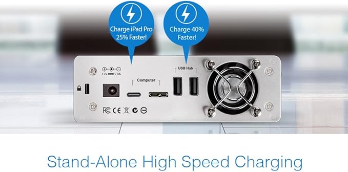 CalDigit AV Pro 2 Storage Hub USB C External Drive - Charge up to 30W 2016 MacBook MacBook Pro Thunderbolt 3 PC Compatible (3TB)