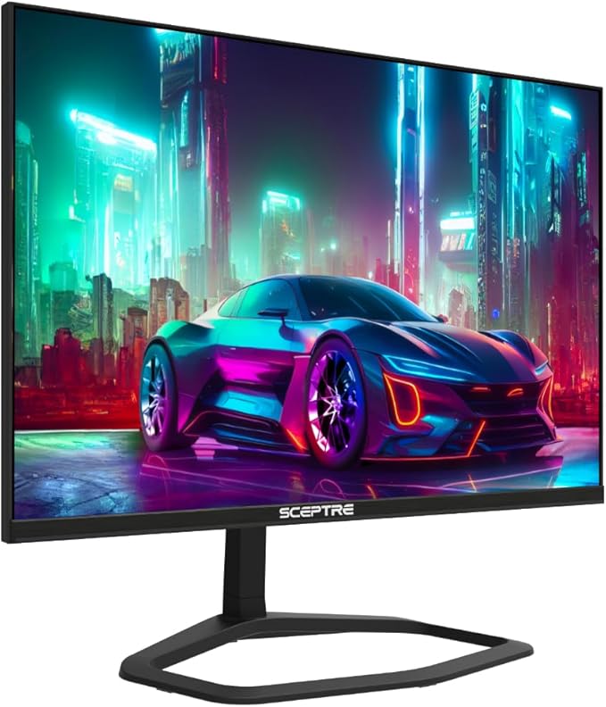 Sceptre New 25-inch 1ms Gaming LED Monitor HDMI DP (DisplayPort) up to 240Hz Build-in Speakers Machine Black 2025 (E255B Series)