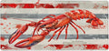Red Vintage Lobster Large Mouse Pad Gaming Mousepad Desk Mat for Desktop Computer Keyboard Waterproof Mouse Mat Desk Pad with Non-Slip Base for Game School Office Home 35.4 x 15.7