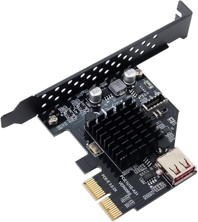 NFHK USB 3.1 Front Panel Socket USB 2.0 to PCI-E Express Card Adapter for Motherboard