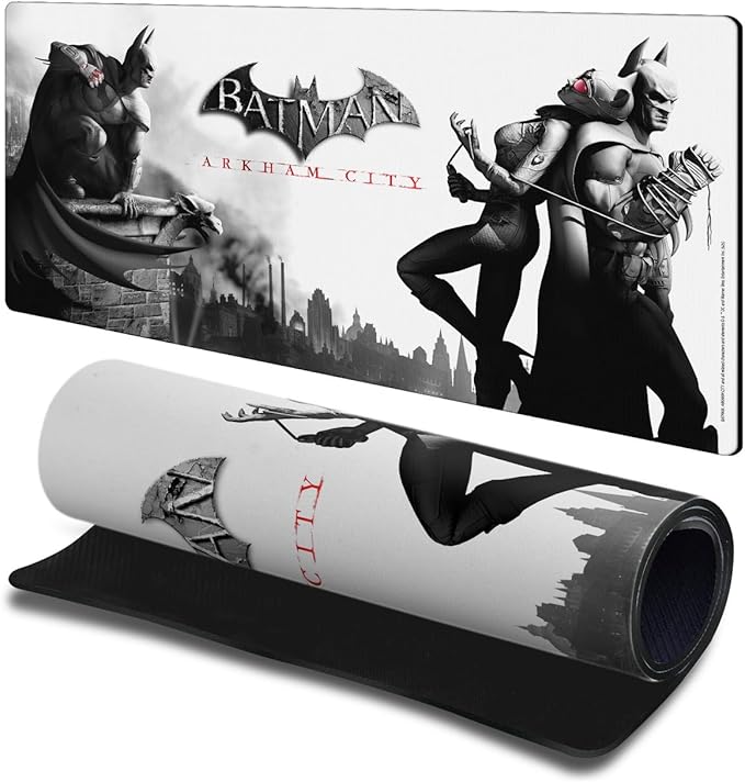 Head Case Designs Officially Licensed Batman Arkham City Key Art Graphics 23.62 x 11.81 x 0.12 inches (600 x 300 mm) - L Gaming Office Desk PC Keyboard Mouse Mat Pad