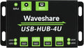 Waveshare Industrial Grade USB HUB Extending 4X USB 2.0 Ports Suitable for Industrial/Office Environments with Higher Level Device Requirements