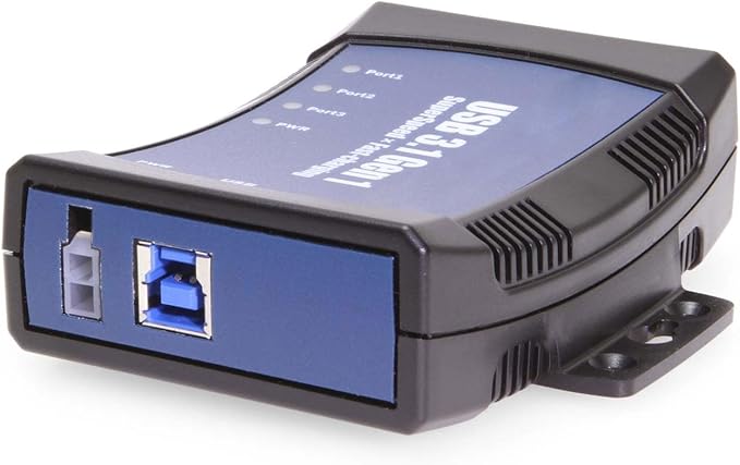Coolgear 3 Port USB 3.2 Gen 1 Over IP Network Device Sharing Hub w/Port Status LEDs