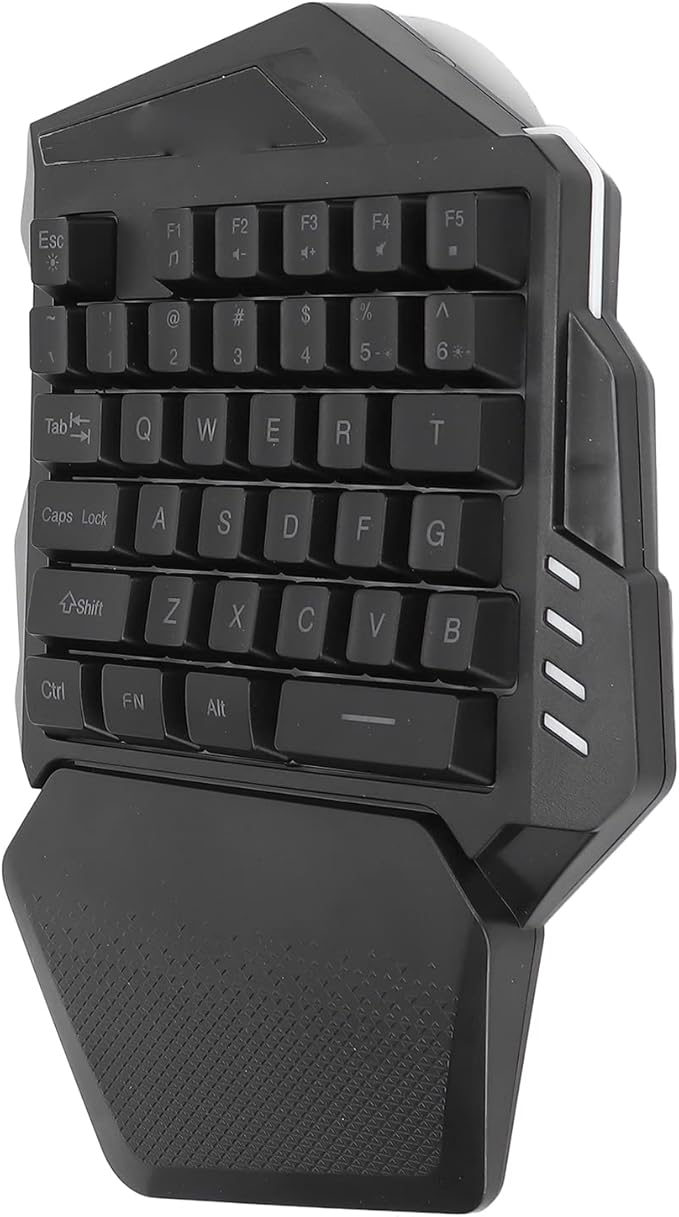 One Handed Gaming Keyboard 35 Keys 2.4G RGB Lighting Mini Gaming Keyboard Compatible for Win98SE / 2000 / XP/Vista/Win 7/10 TypeC Interface