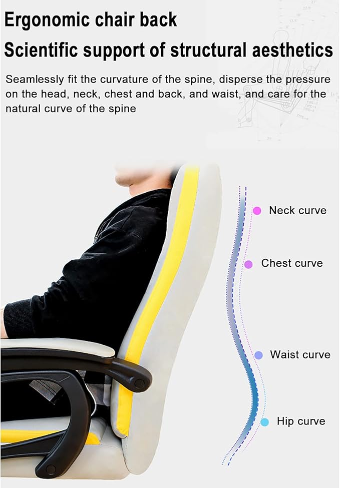 Office Chair Gaming Chair Computer Chair PU Leather Office Chair Ergonomic Comfortable Home Armchair Conference Chair Height AdjustableHigh Back Computer ChairSwivel Task Executive Chair f