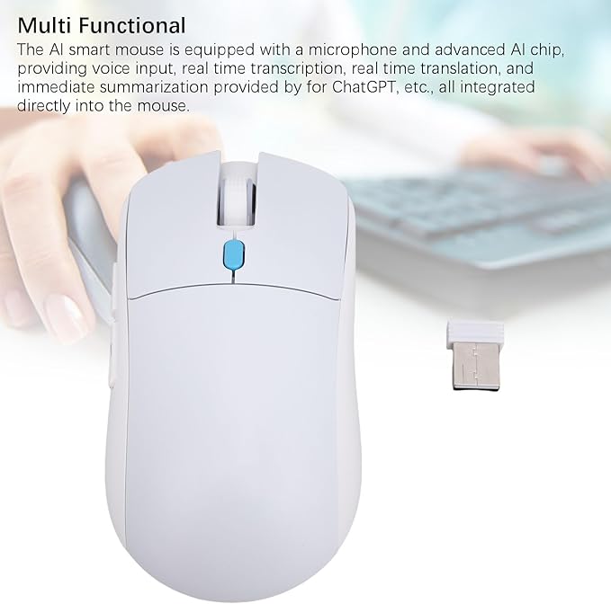AI Mouse Bluetooth Wireless Mouse with Voice Input Search Voice and Word Translation AI Drawing Writing Rechargeable Smart for Computer Laptop