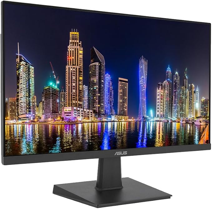 ASUS VA24EHE 24-inch 1920 x 1080 Full HD LED Backlit LCD Frameless Monitor 2-Pack Bundle with HDMI DVI-D VGA Adaptive-Sync Eye Care Low Blue Light