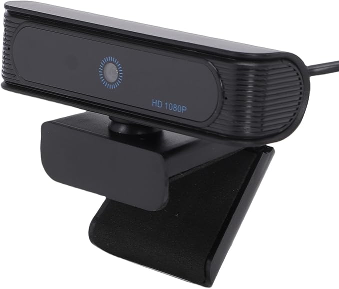 1080P FHD Facial Recognition Webcam 120 Wide Angle Lens with Built in Mic Auto Light Correction Fixed Focus Plug and Play USB Webcam