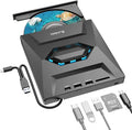 External CD DVD Drive for Laptop USB C Portable CD/DVD +/-RW Burner DVD Player with SD Card Reader USB 3.0 Type C Hub Compatible with Laptop PC Windows Linux