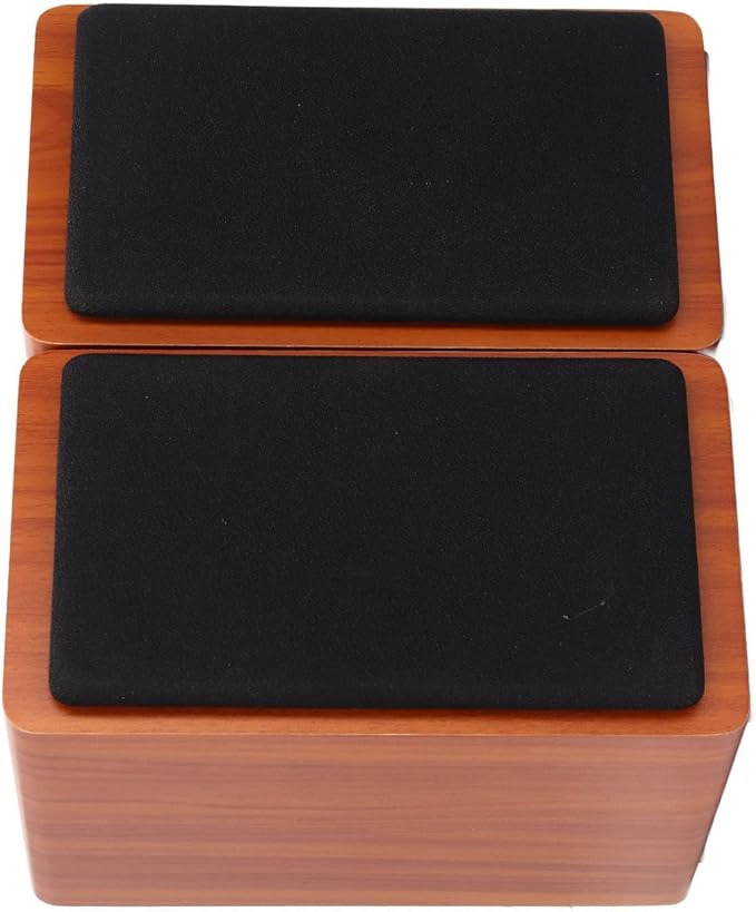 5V 3W USB Wired Wood Computer Speakers 5.0 Sound Channel 2.0 Stereo Sound Speaker for Music Movies Gaming for Laptop Notebook Desktop Computer (Walnut Wood)