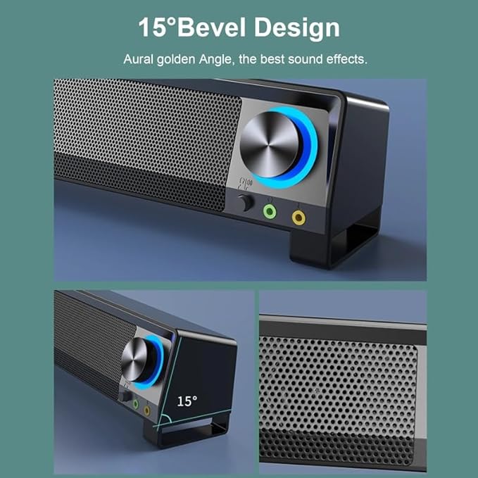 Wired Computer Speaker SoundBar Stereo Subwoofer Powerful Music Player Bass Surround Sound Box 3.5mm Audio