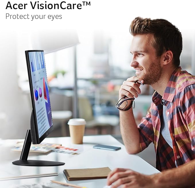 Acer SB222Q EBI 21.5 FHD 1920 x 1080 IPS Zero-Frame IPS Gaming Office Monitor | AMD FreeSync Technology | Ultra-Thin Stylish Design | Up to 100Hz | 1ms VRB | Low Blue Light | Tilt | HDMI &amp VGA Po