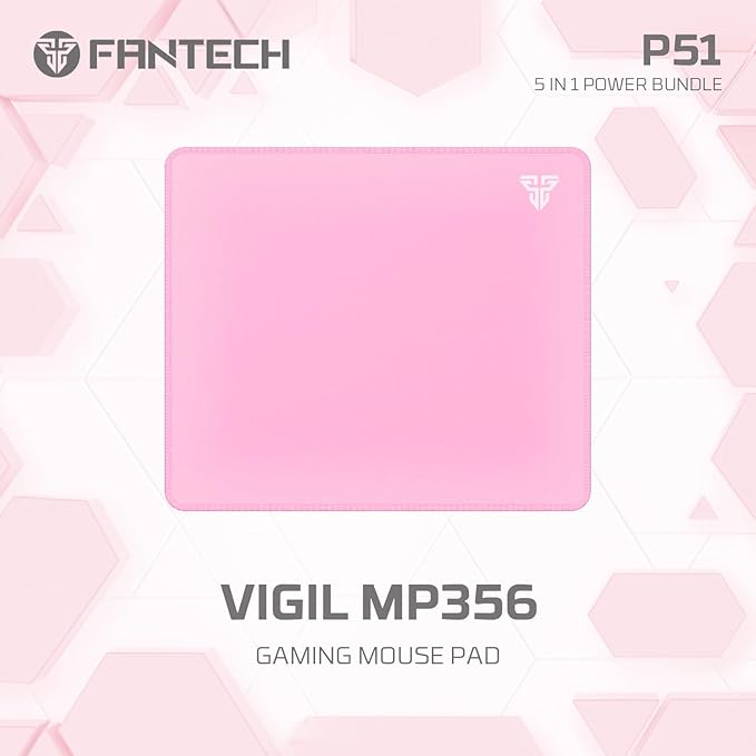 FANTECH Wired Gaming Keyboard and Mouse Set Over-Ear Headphone and Headset Stand Gaming Mouse Pad Wired RGB Rainbow Mice PC Beginner Gamer Basic 5 in-1 forPCLaptopXbox Pink