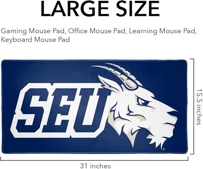St. Edward's University Primary Logo Large Gaming Mouse Pad Desk Mat with Stitched Edges Non-Slip Base for Gamer Home and Office 31.5 x 15.7