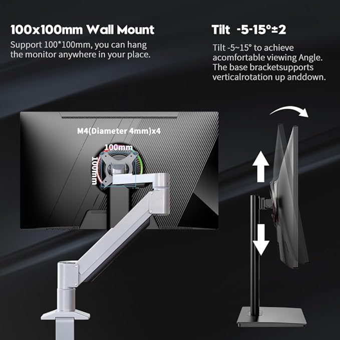 Viewedge 27 inch Gaming Monitor QHD (2560x1440p) 240Hz Computer Monitor 1ms HDR10 IPS DisplayPort HDMI 2K Vertical Monitor Wall Mountable Built-in Speakers