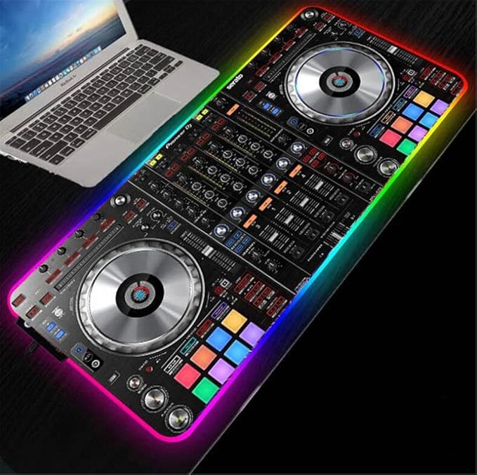 Gaming Mouse Pads Dj Hand Drive Led Gaming RGB Gamer Large Mousepad Lighting USB Keyboard Colorful Desk Pad for Pc Laptop Desktop 900X400mm