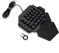 Joyzan One Handed Keyboard Wired RGB Mechanical Gaming Keyboard 35 Key Backlit USB Professional Mini Keypad Support 6 Macro Keys Portable Single Hand Ergonomic Controller Wrist Rest PC Gamer Laptop