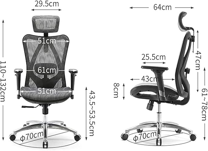 Gaming Chair Office Chairs E-Sports Chair Comter Chair Ergonomic Game Seat Work Swivel Chair Backrest Lift Chair (Size:One SizeColor:Gray) Grey