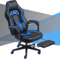 Office Chair Gaming Chair Computer Chair Height Adjustable Gaming ChairHigh Back Office Chair Ergonomic Computer Chair with Headrest FootrestPU Leather Game Chair Racing Style Recliner Swi