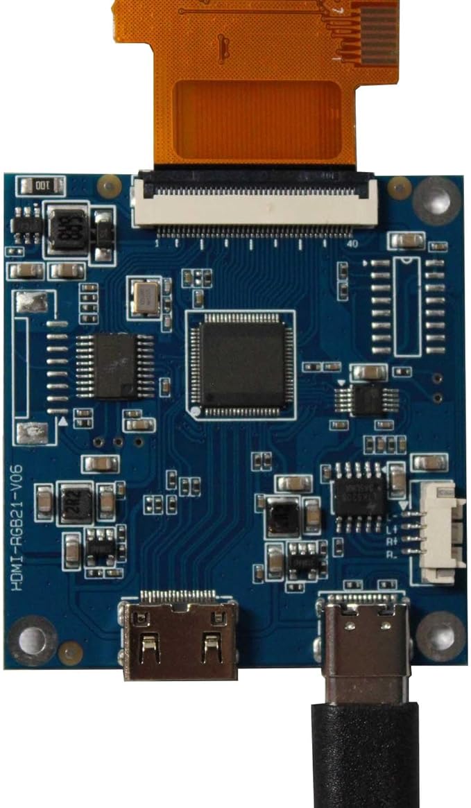 2.1 inch 480X480 IPS MIPI 300nit Circle LCD Screen and 40 pins Controller BoardMicro USB Power Port