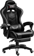 Gaming Chair Office Chair Desk Chair 360° Swivel Ergonomic Leather Computer Chair with Lumbar Support Headrest Reclining Video Game Chairs for Adults