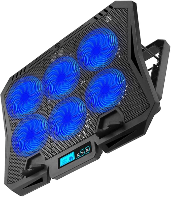 Zerodeko Laptop Cooler Stand with Fan 15.6-inch PC Cooling Pad Quiet USB-Powered Laptop Cooling Fan Holder for Gaming and Office Use