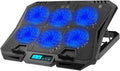 Kisangel Laptop Cooling Pad 15.6 Inch with Adjustable Fan Speed and Blue LED Quiet Wind Cooling Stand for Gaming and Office Laptops USB Powered Cooler