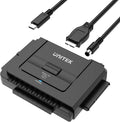 Unitek USB C to IDE and SATA Converter External Hard Drive Adapter Kit for Universal 2.5/3.5 HDD/SSD Hard Drive Disk One Touch Backup Function Included 12V/2A Power Adapter