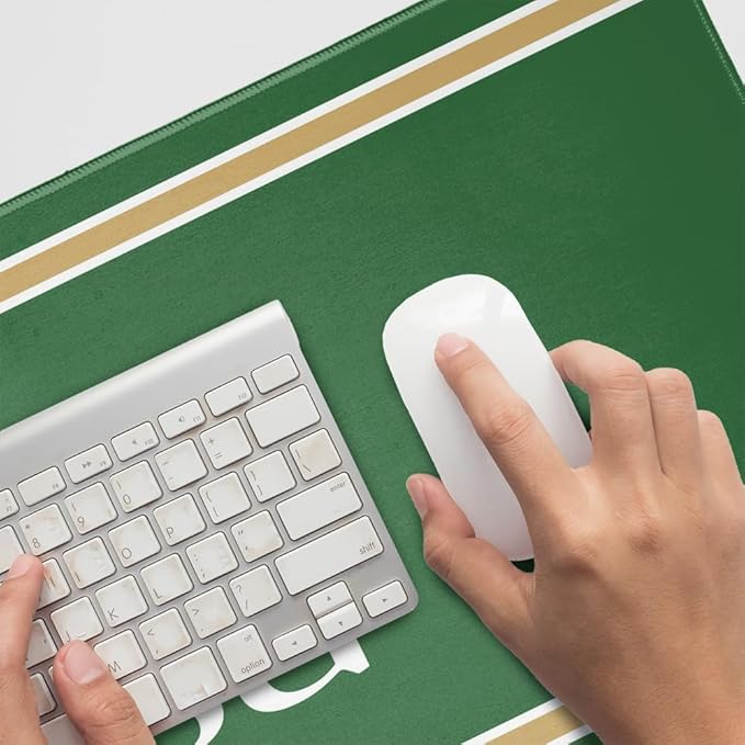 Bemidji State University Primary Logo Stripes Large Gaming Mouse Pad Desk Mat with Stitched Edges Non-Slip Base for Gamer Home and Office 31.5 x 15.7