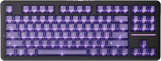 ATK A87 Pro Wireless Mechanical Keyboard 87-Key TKL Gasket Mount Hot-Swap Tri-Mode RGB (Shadow Purple)
