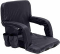 Floor Chair with Back SupportReading Chair with Armrests Ergonomic Folding5 Adjustable Positionfor Watching TV(Black)