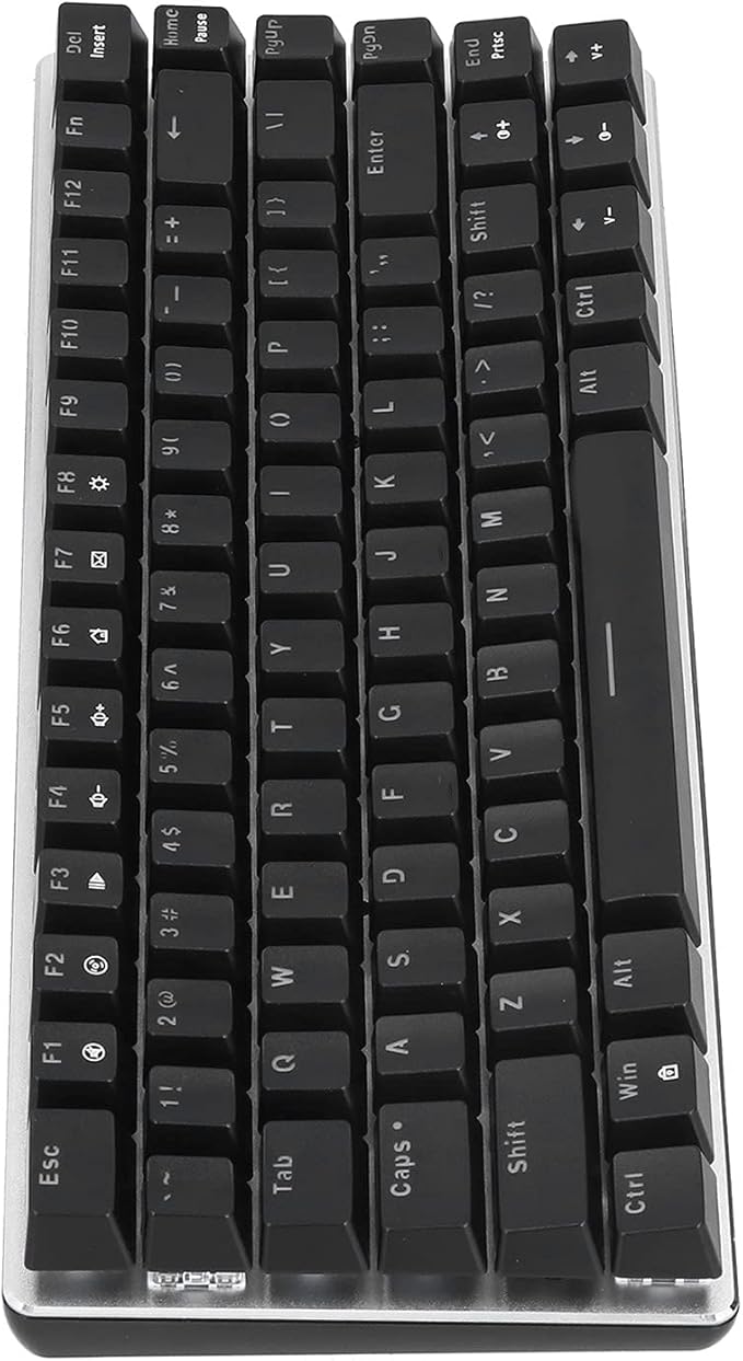 Wired Hanical Keyboard 82 Keys Gaming Office Accessory with Backlight Ions - Silver e (#2)