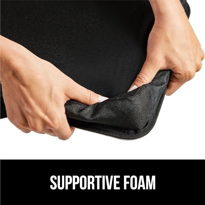Gorilla Grip Cushion Lap Desk and Gel Memory Foam Wrist Rest Lap Desk Fits 15 Inch Laptop Comfortable Foam Wrist Rest Includes Mousepad Rest Both in Gray 2 Item Bundle