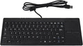 Wired Keyboard with Touchpad 86 Key Portable Scissors Foot Structure 1.4 M USB Cable Keyboard for Notebook Desk Computer