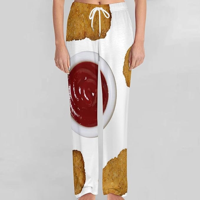 JITUIHOM Fried Chicken Nuggets Unisex Full Length Sleepers Comfortable Casual Wear Suitable for Families And Travel 4XL