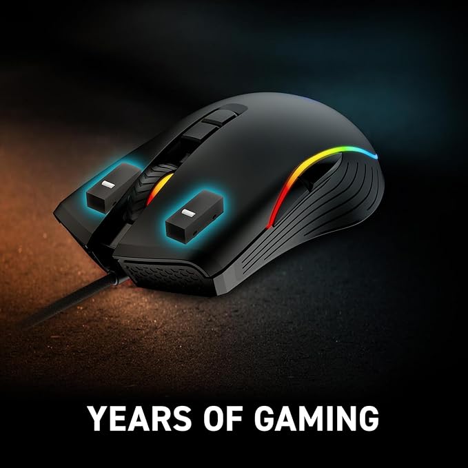 msi Forge GM300 Lightweight Gaming USB RGB Adjustable up to 7200 DPI Desktop Laptop Gaming MouseBlack