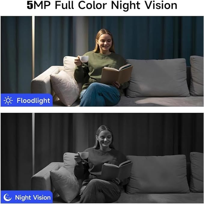 E27 5MP Light Camera WiFi CCTV Security IP Camera Ai Humanoid Filter Push Color Night Vision Surveillance