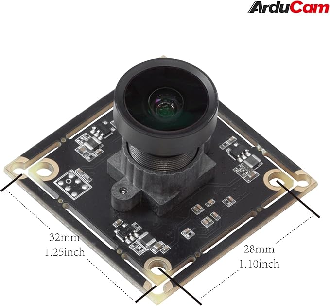 Arducam 5MP Wide Angle USB Camera for Computer 1/4 CMOS OV5648 Mini UVC USB2.0 Video Webcam with Microphone with 3.3ft/1m Cable