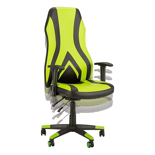 Norwood Commercial Furniture Magnitude XL Big and Tall Gaming Chair 300lb Weight Capacity Office Desk and Esports Chair Green (NOR-UTH3050GN-SO)