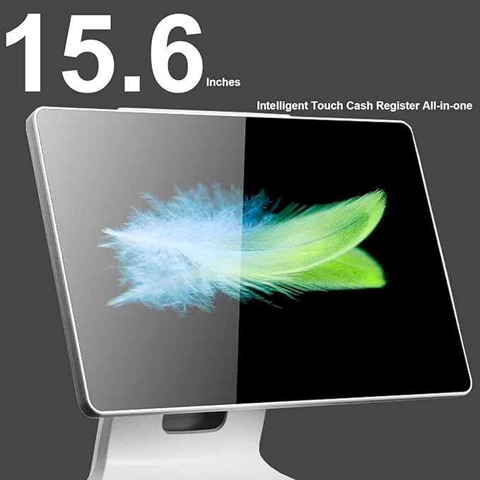 15.6 Inch Touch Screen PC POS Systems for Small Business All in One Smart Touch Screen Cash Register POS System (EnglishSystem)