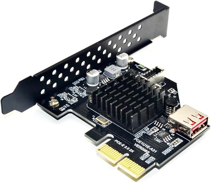 NFHK USB 3.1 Front Panel Socket USB 2.0 to PCI-E Express Card Adapter for Motherboard