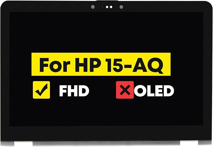 15.6 LCD Touch Screen Replacement Digitizer Assembly +Bezel for HP Envy X360 15-AQ 15T-AQ100 15-AQ173CL 15-AQ166NR 15-AQ273CL 15-AQ267CL 856813-001 856811-001 FHD 1920 * 1080 30 Pins