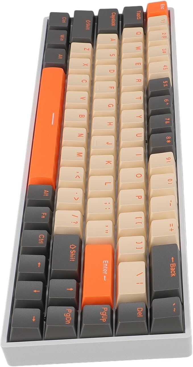 EBTOOLS Wired Gaming Keyboard Blue Switch Adjustable Brightness Comfortable Typing Full N Key Rollover Mechanical Keyboard for Office