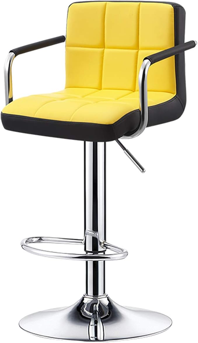 Mlaea Living Room Computer Chair Gaming Club Bar Swivel Chair with Footrest Adjustable Height Conference Reception Chair 44 * 63-83CM(Color:#3)