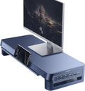 Vaydeer USB 3.0 Monitor Stand Metal Monitor Riser with Hub Support Fast Charging and Transfer Data Keyboard and Mouse Storage Desk Organizer for LaptopComputerNotebookMacBook21.4inch